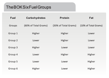 The Six Fuel Groups